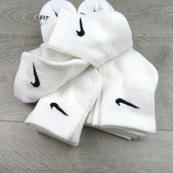 Nike Everyday Plus Cushioned Ankle Socks 6 Pack Men's 8-12 White NEW - Picture 5 of 9